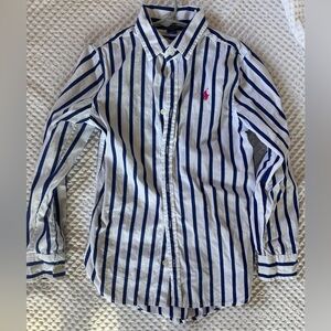 Polo by Ralph Lauren Kids Navy and White Striped Shirt